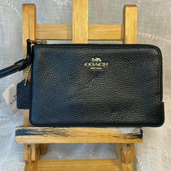 NWT Coach leather double wallet wristlet - Picture 1 of 15